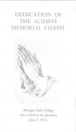 Dedication of the Alumni Memorial Chapel Program; June 7, 1952